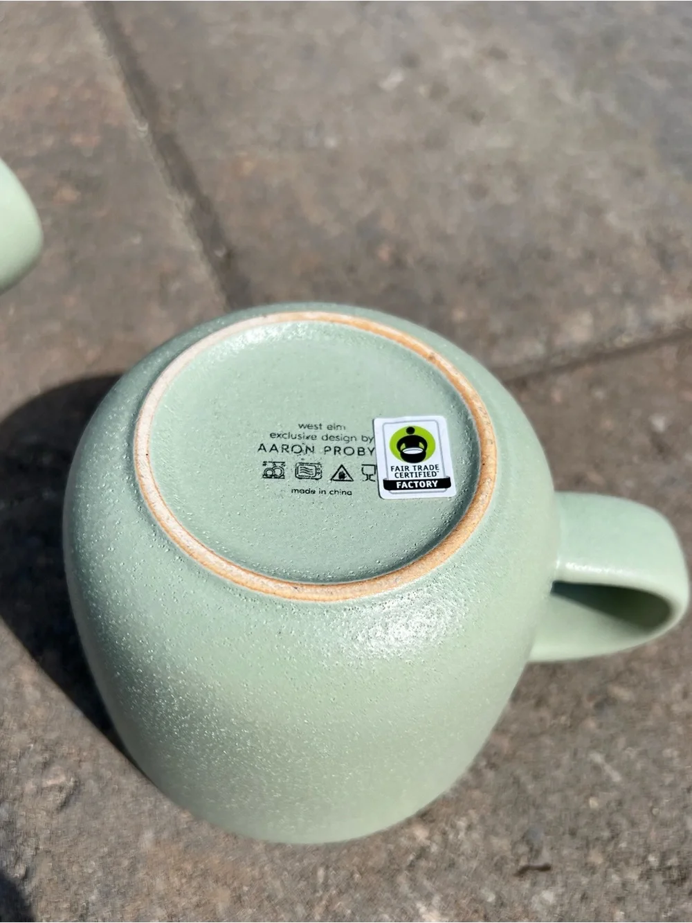West Elm Kaloh Stoneware Mugs — Sage Green, Set of 4 by Aaron Probyn